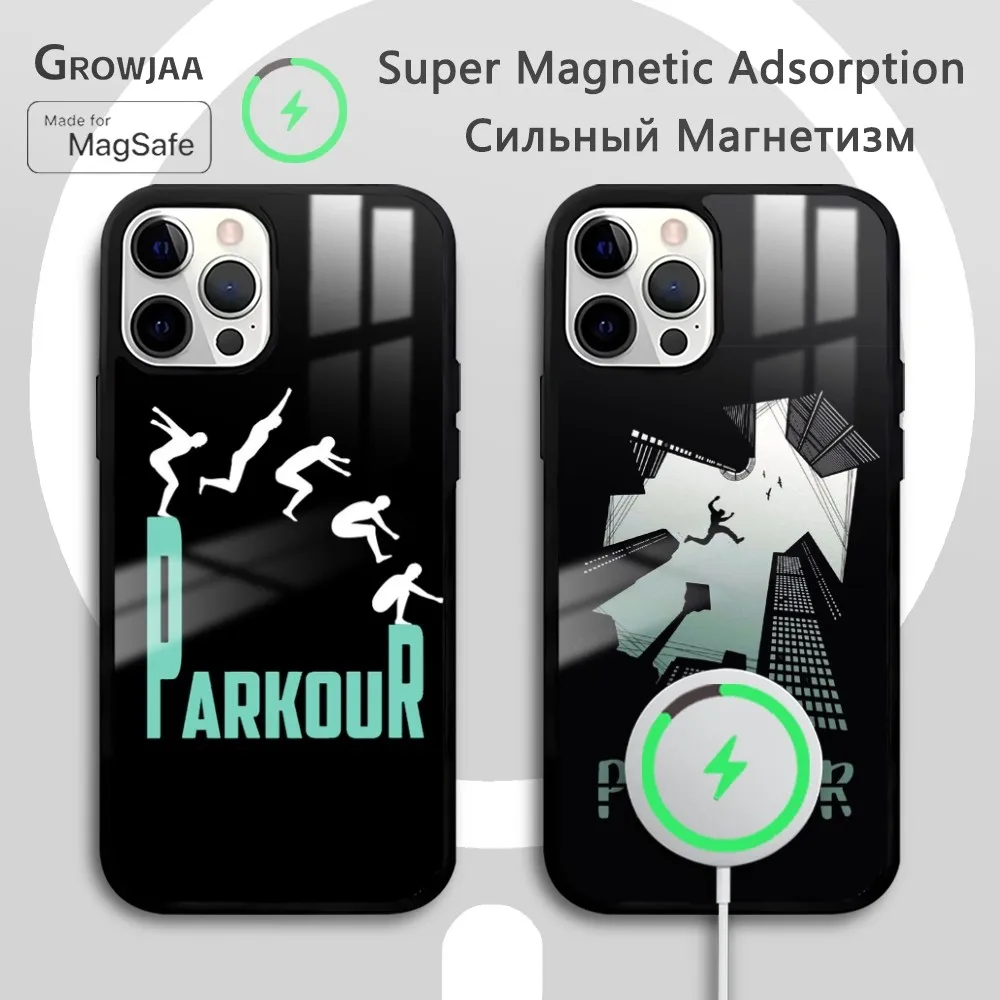 

Extreme Sport Parkour Art Phone Case For IPhone 16 15 14 13 12 11 Pro Max Plus Mini Magsafe Mirror Wireless Magnetic Funda