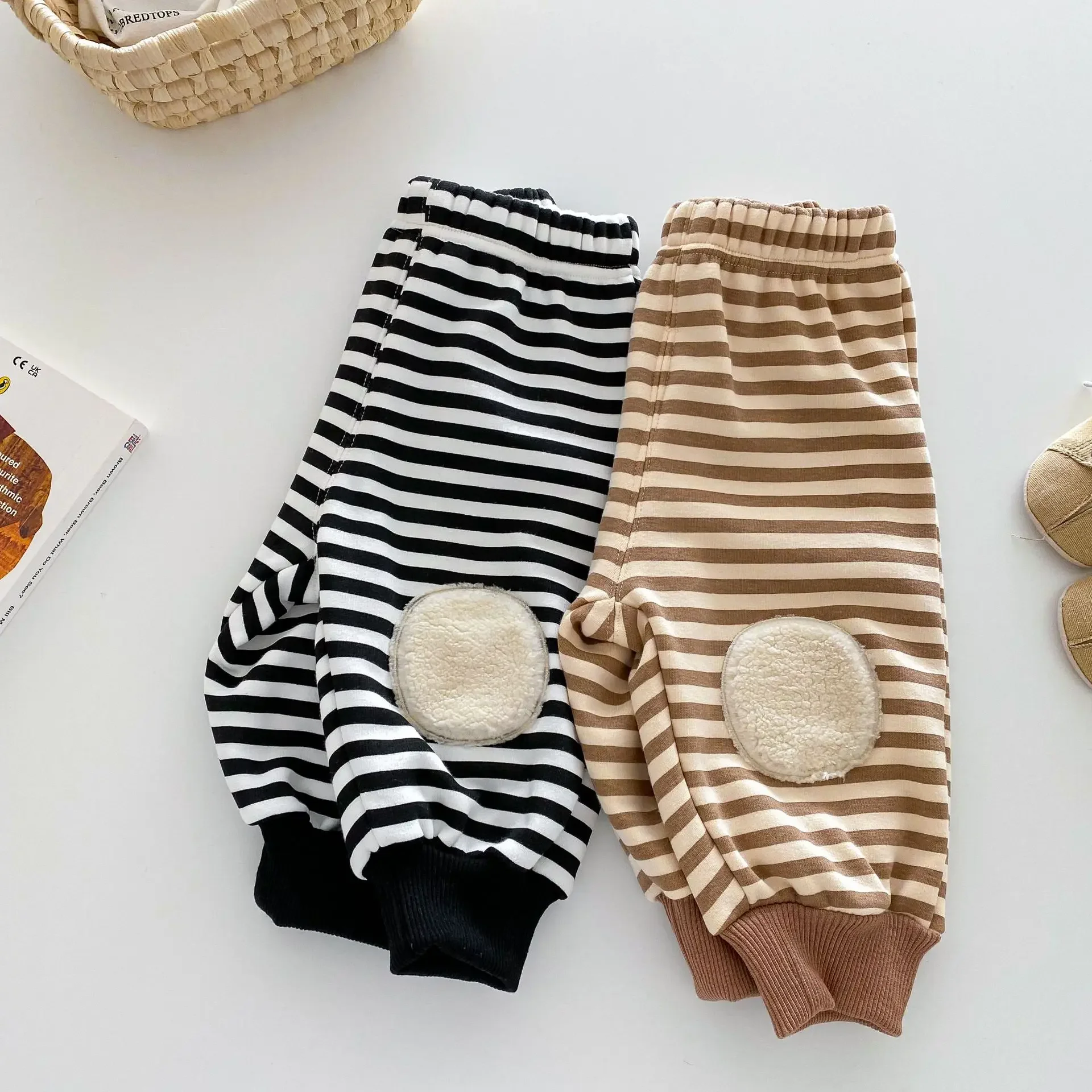 Baby Girls Pants Toddler Infant Striped Pant Kids Trousers 2024 Spring Autumn Winter Children's Clothing Korean Style