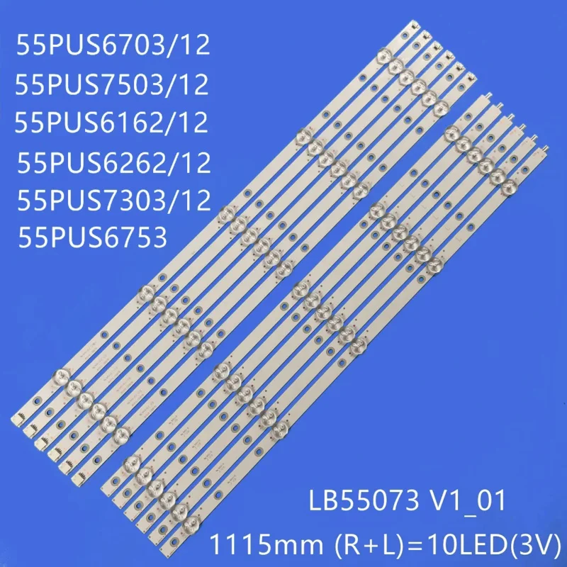 Led Backlight Strip Voor Philips 55pus650 3/12 55pus6412 55pus7503 55pus6162 55pus6262 55pus6753 55pus7303 55pus6703 Tpt550u1