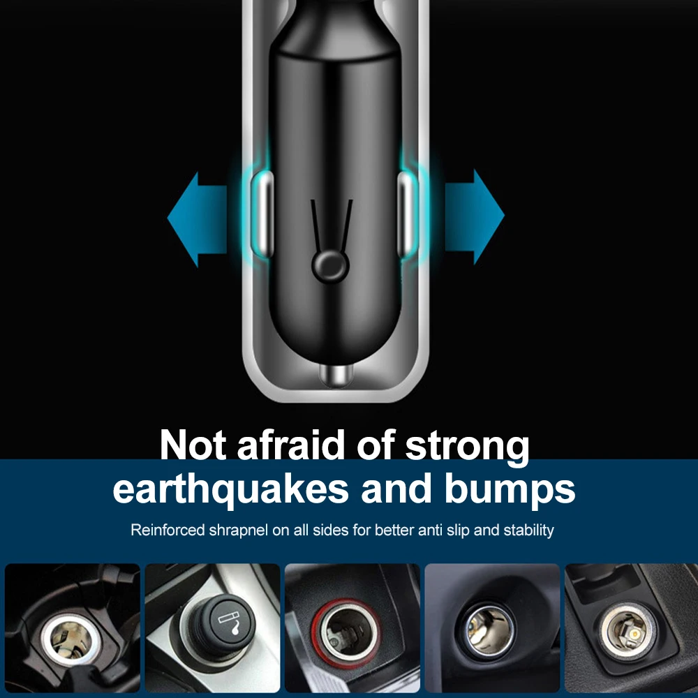 KEBIDUMEI 90 واط شاحن سيارة QC3.0 PD محول شحن سريع شواحن الهاتف مع شاشة ديجيتال ولاعة السجائر اكسسوارات السيارات