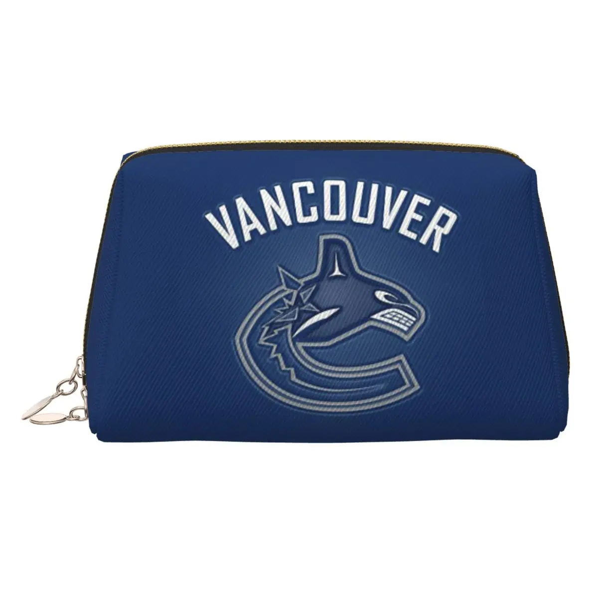 

Vancouver Hockey Canucks Skate Women Cosmetic Bags Travel Makeup Organizer Pouch Toiletry Storage Dopp Kit Case