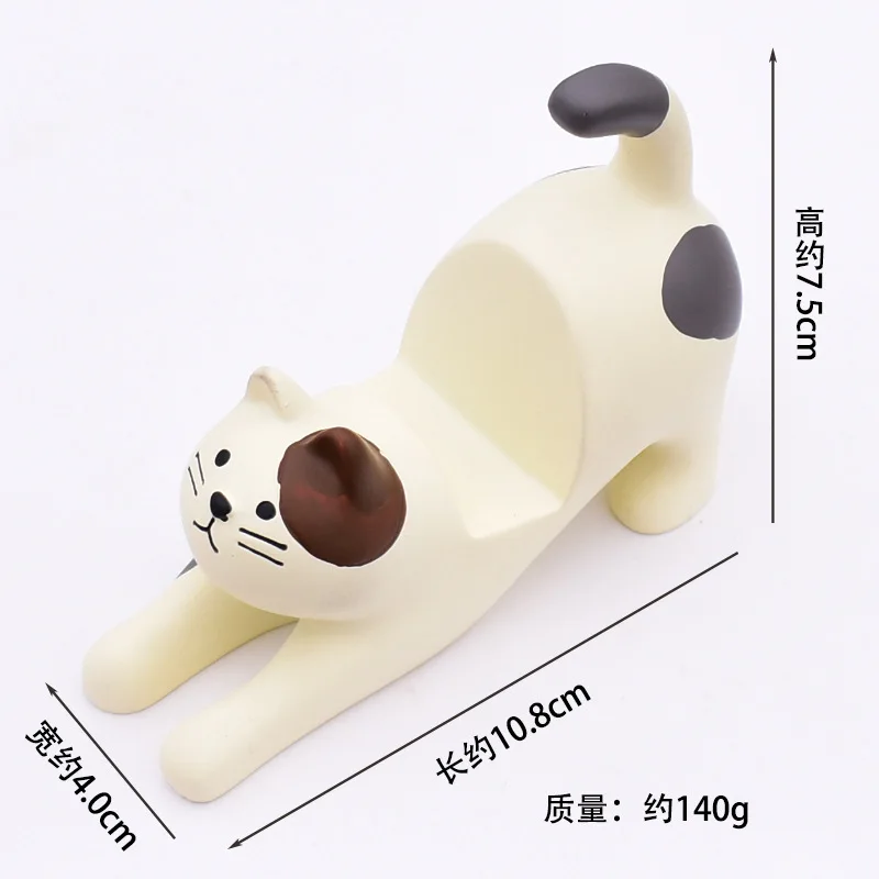 Lovely Phone Bracket Kawaii Cat Model Portable Phone Holder for Desk Resin Exquisite Compatible Mobile Phones Home Decor Crafts