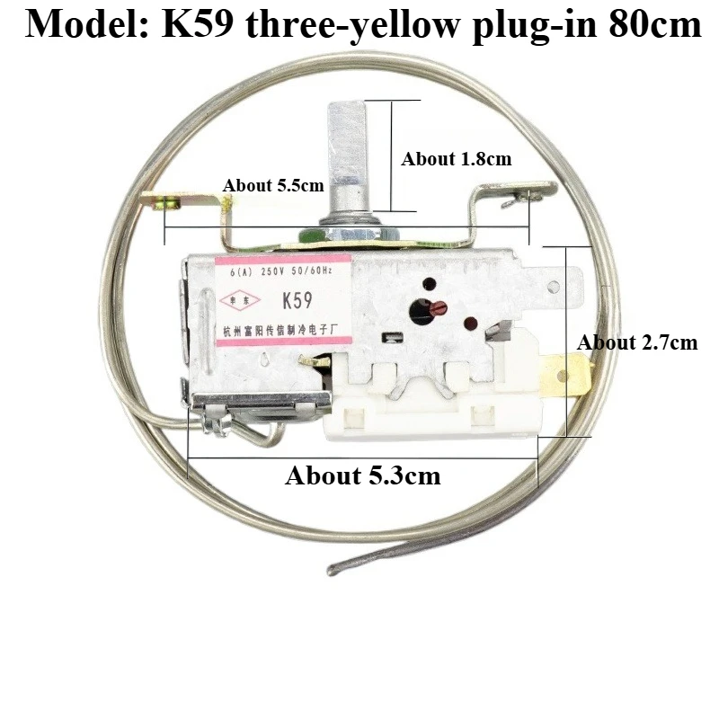 

Refrigerator thermostat k59 wire length 71cm 3 pins