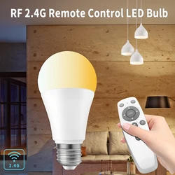 85-265V LED Light Bulb 12W E27 RF 2.4G Remote Control Dimmable Timing LED Lamp Bulb For Home Kitchen Bedroom Living Room