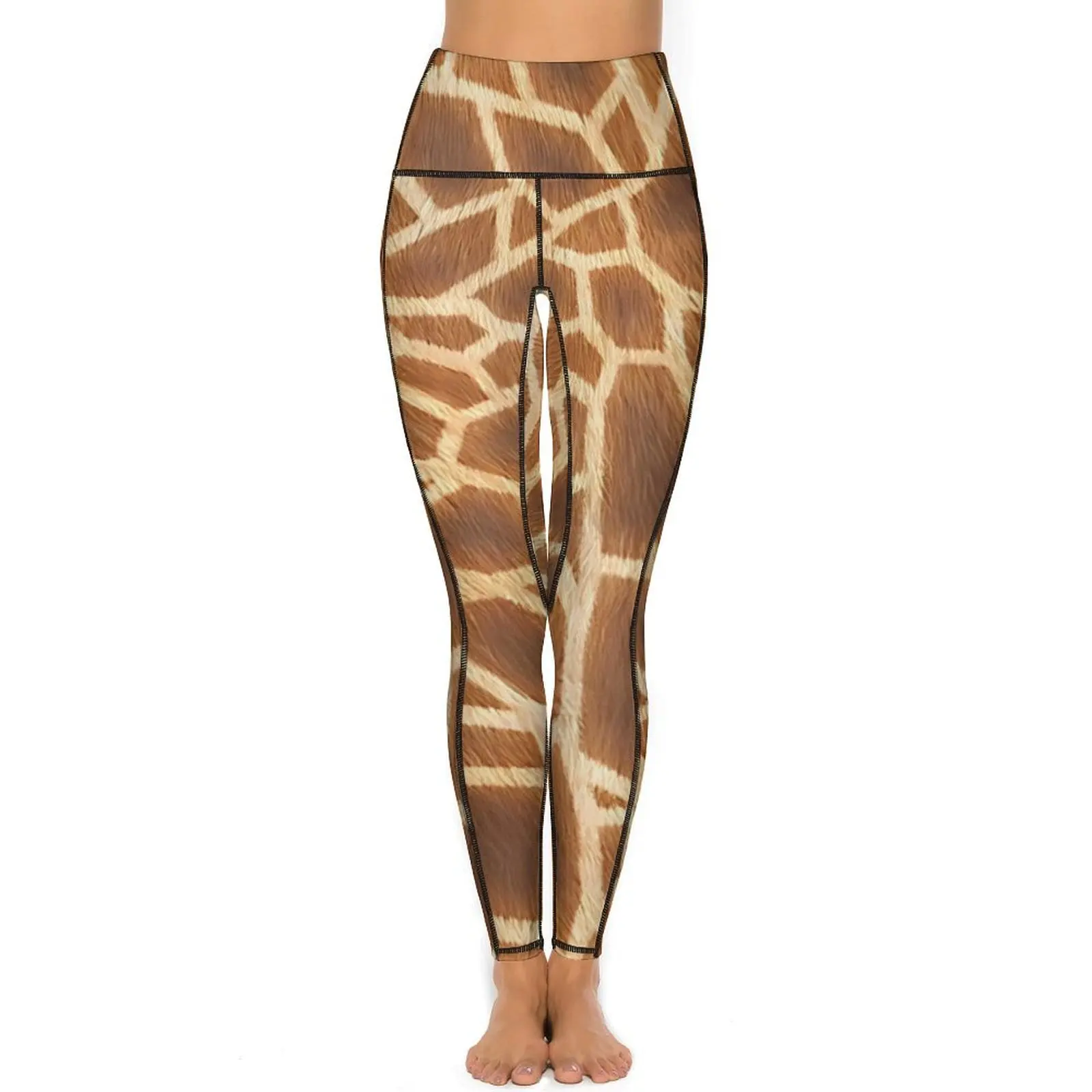 Giraffe Print Yoga Pants Sexy Brown Animal Custom Leggings Push Up Fitness Leggins Women Breathable Stretch Sports Tights