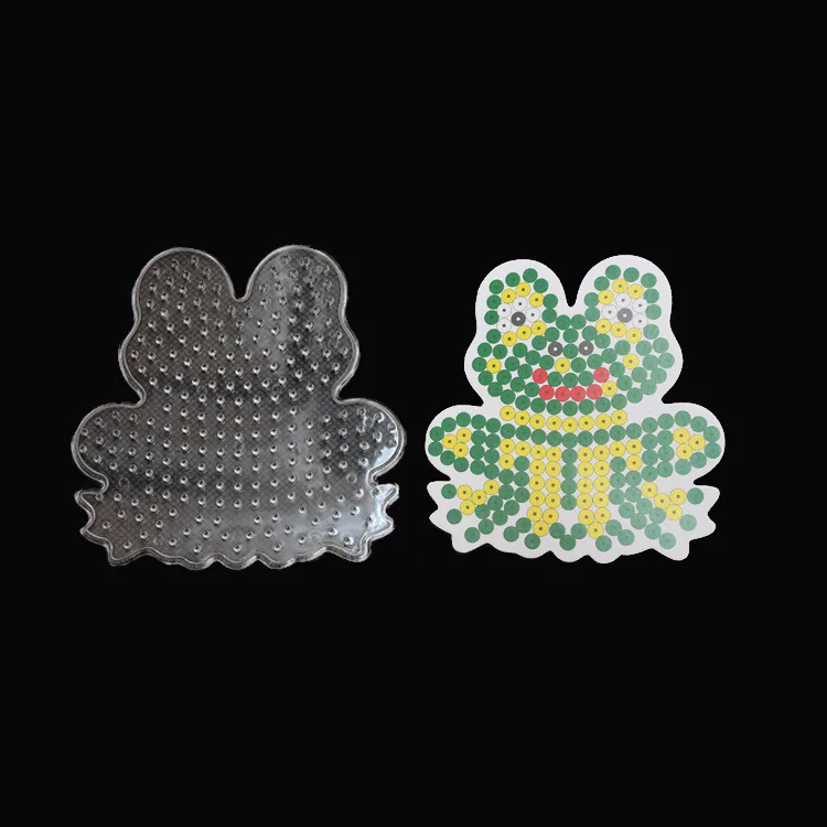 Yantjouet 5mm Mini pannello forato animale bordo modello trasparente bordo fai da te Pixel Art figura materiale Hama Perler perline per bambini