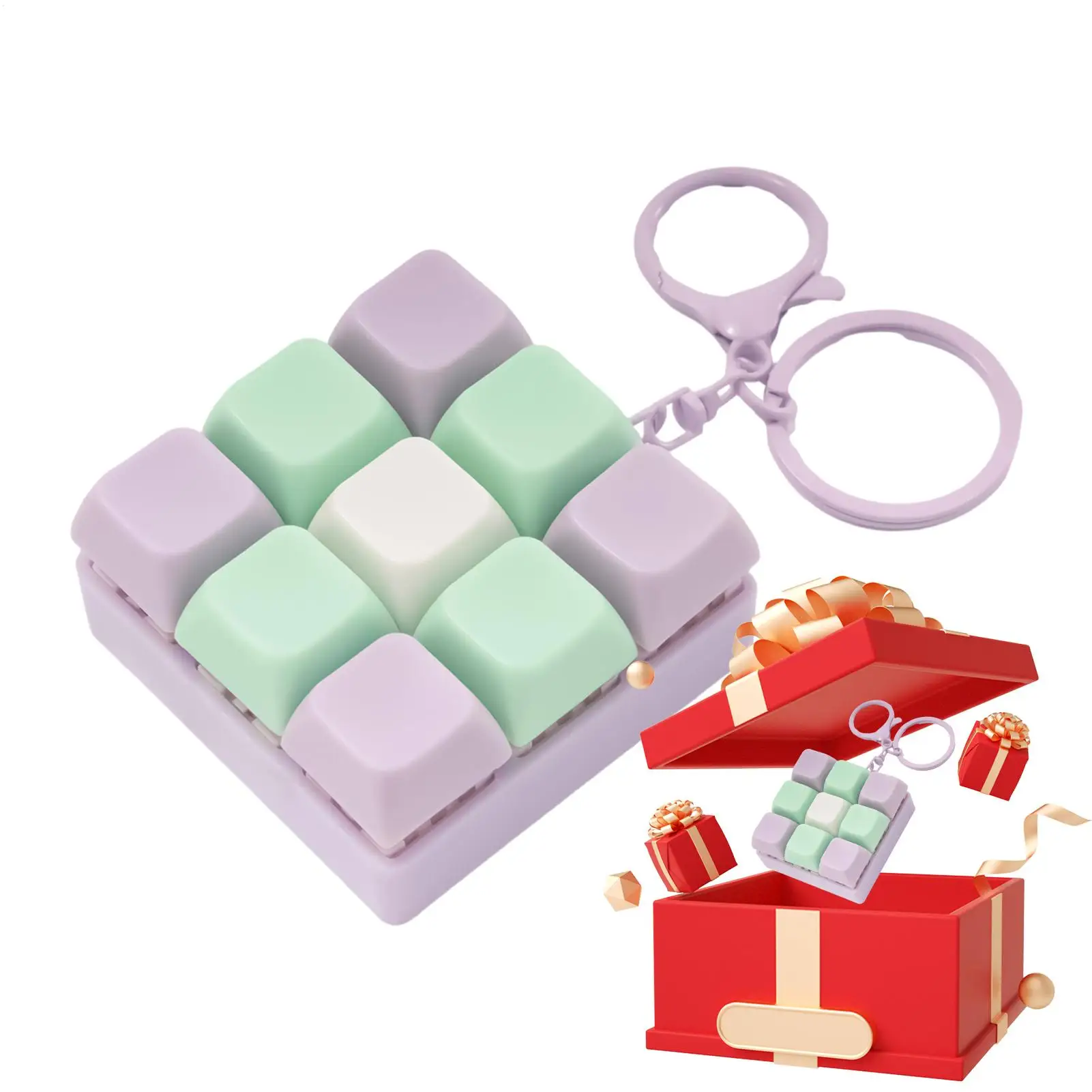 Fidget Decompressions 9 Keyboard Antistress Toys Stress-relieving Removable Refactoring Finger Games Keyboard Clicker toys