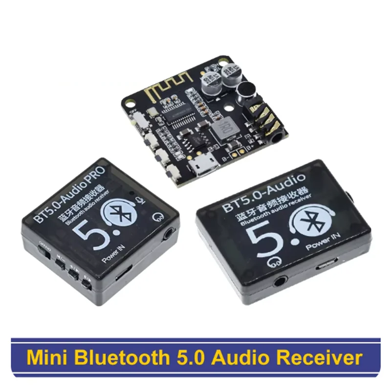 

Mini Bluetooth 5.0 Decoder Board Audio Receiver BT5.0 PRO MP3 Lossless Player Wireless Stereo Music Amplifier Module With Case