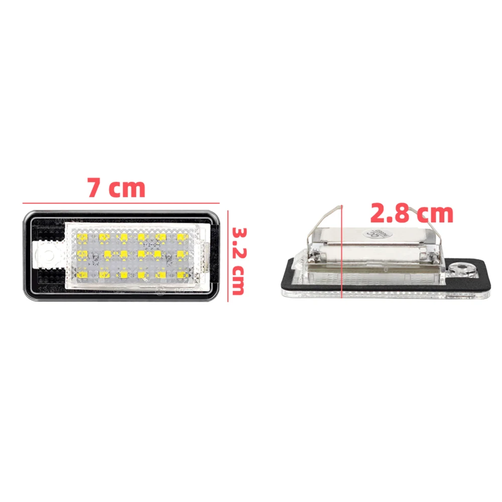 2pcs For Audi LED Number Plate Light  A3 A4 S4 RS4 B6 B7 A6 RS6 S6 C6 S5  Q7 A8 S8 Avant Canbus Error Free License Plate Lamp