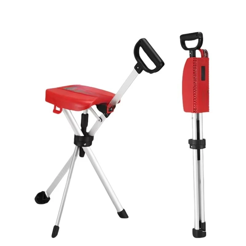 

High quality custom aluminum alloy portable folding cane with seat elderly cane chair