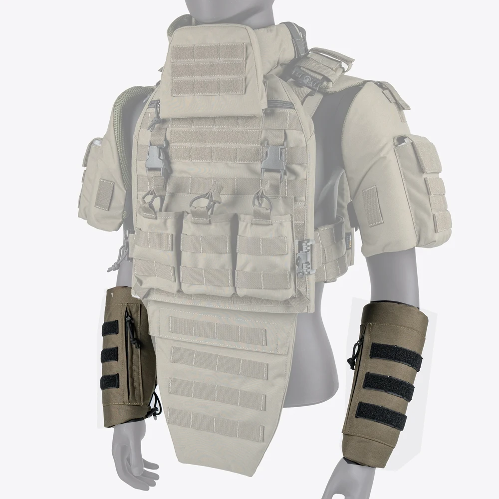 

One Pair Outdoor Sports Forearm Protector Guard Molle Type with Map Storage Bag