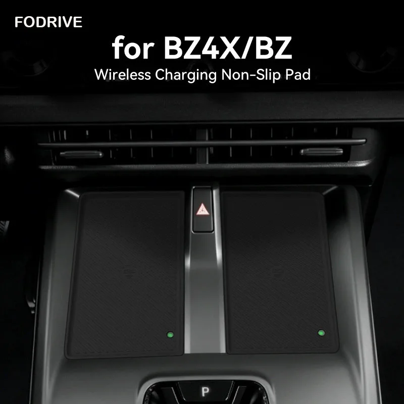 Car Wireless Charging Anti Slip Mat for Toyota BZ4X 2026 Central Console Silicone Pad Phone Holder Shockproof Dustproof Tray