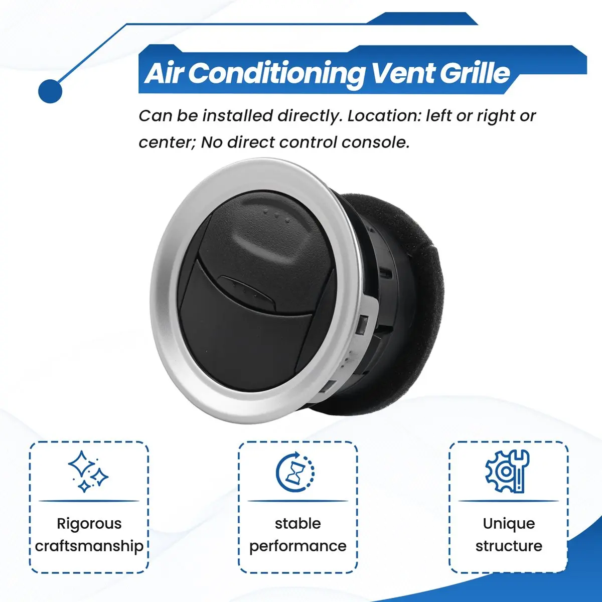 #86B Car Dashboard Air Outlet Nozzle DK49-64930-B91 8A6HAQ18B09 for Ford,Dashboard Air Conditioning Outlet,(Plastic)