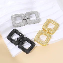 Juya Luxury Clasps Fasteners for Bracelets Zirconia Paved Necklace Closure Locks for Jewelry Making Handmade Beaded Accessories