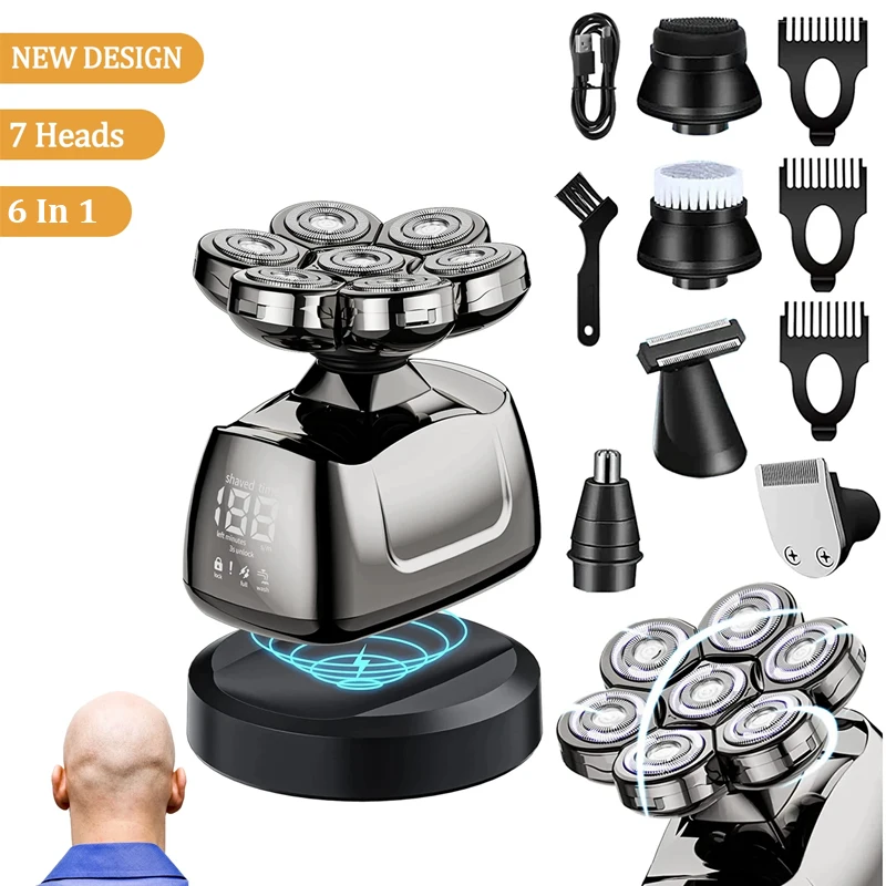 hot-sale-6-in-1-grooming-kit-electric-razor-bald-men-beard-trimmer-shaving-machine-rotary-waterproof-electric-hair-shaver