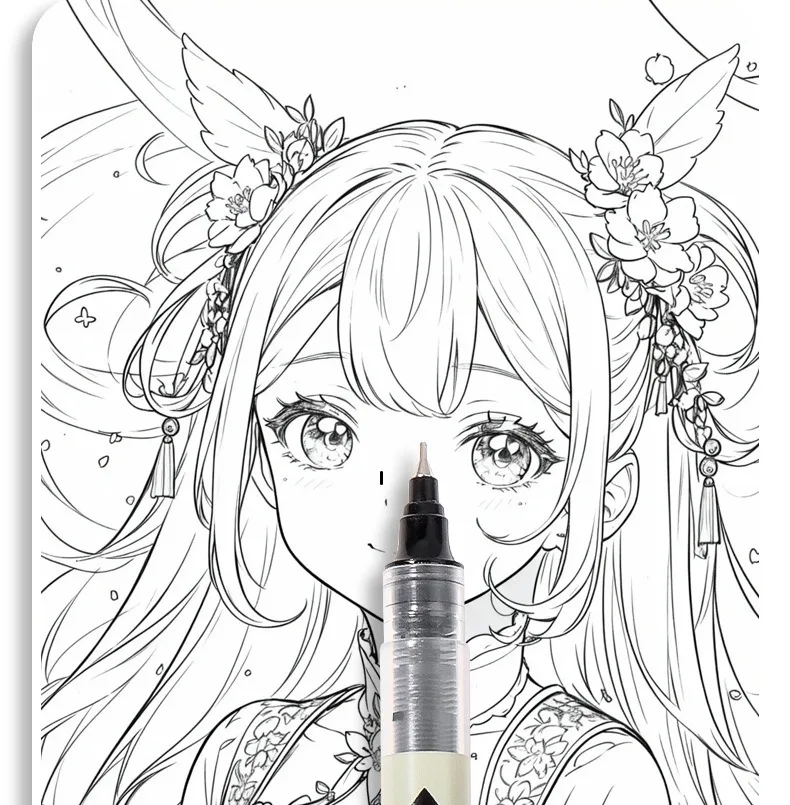 Professionelles 5/8-teiliges Manga-Kunstmarkierungsset mit feinen Linien, Skizzenstifte zum Zeichnen, Illustrationen und Kalligraphie, Künstler, Schulbedarfsset – Detail 17