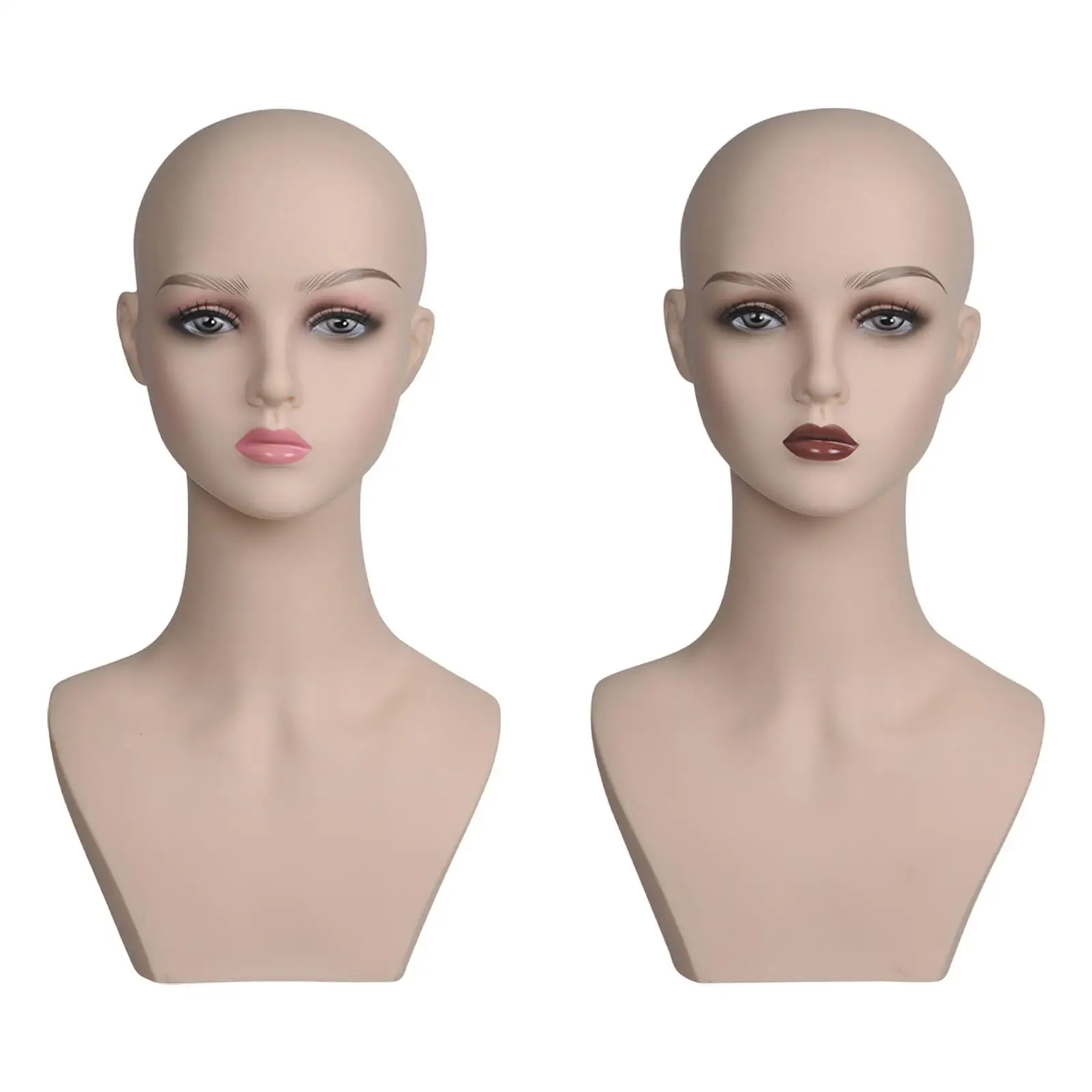 

Realistic Mannequin Head Manikin Wig Head Stand Sturdy Multipurpose Wig Display Stand Wig Holder for Earrings Scarf Jewelry