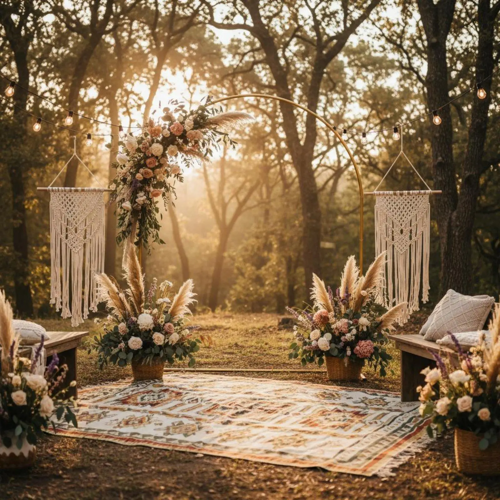 Durable Gold Arch Frame for Event Decoration with Iron Material Construction and Wrench Included for Fast 10 Minute Setup