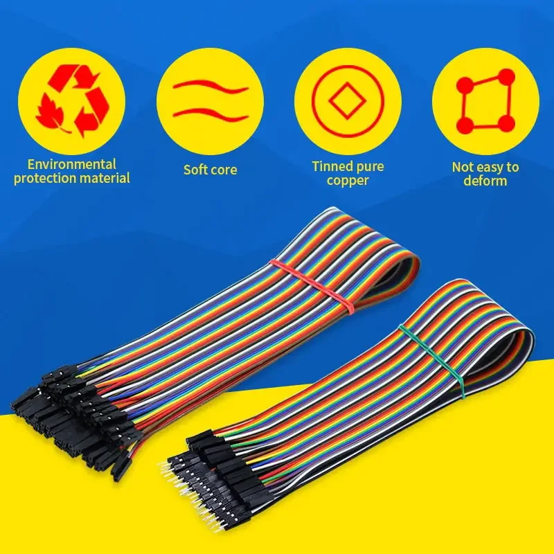 Dupont Line 10CM 15CM 21CM 40Pin Male To Male + Male To Female and Female To Female Jumper Wire Dupont Cable for Arduino DIY KIT
