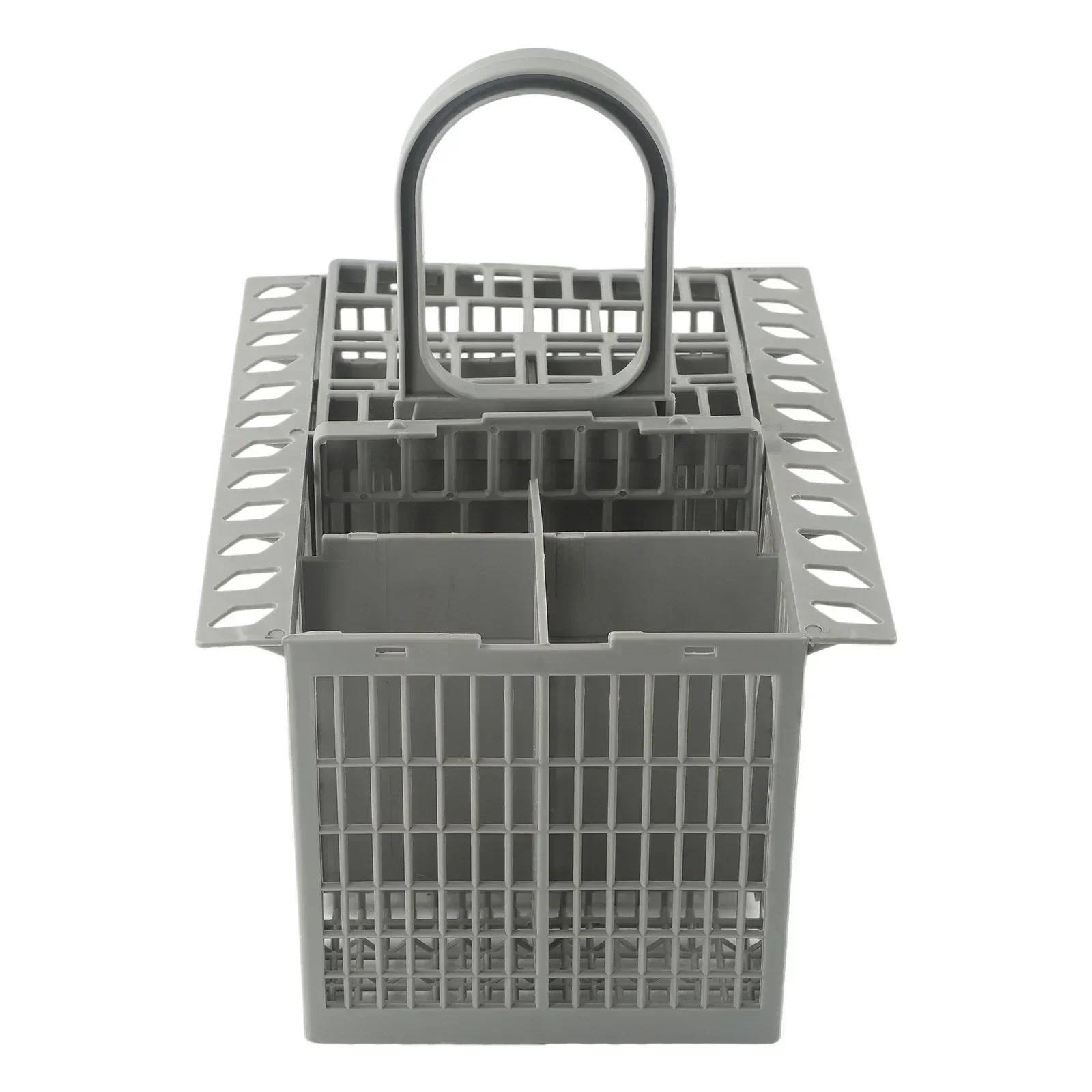 Premium Plastic Cutlery Basket for Bauknecht Dishwashers C00257140 Detachable Handle Gray Color