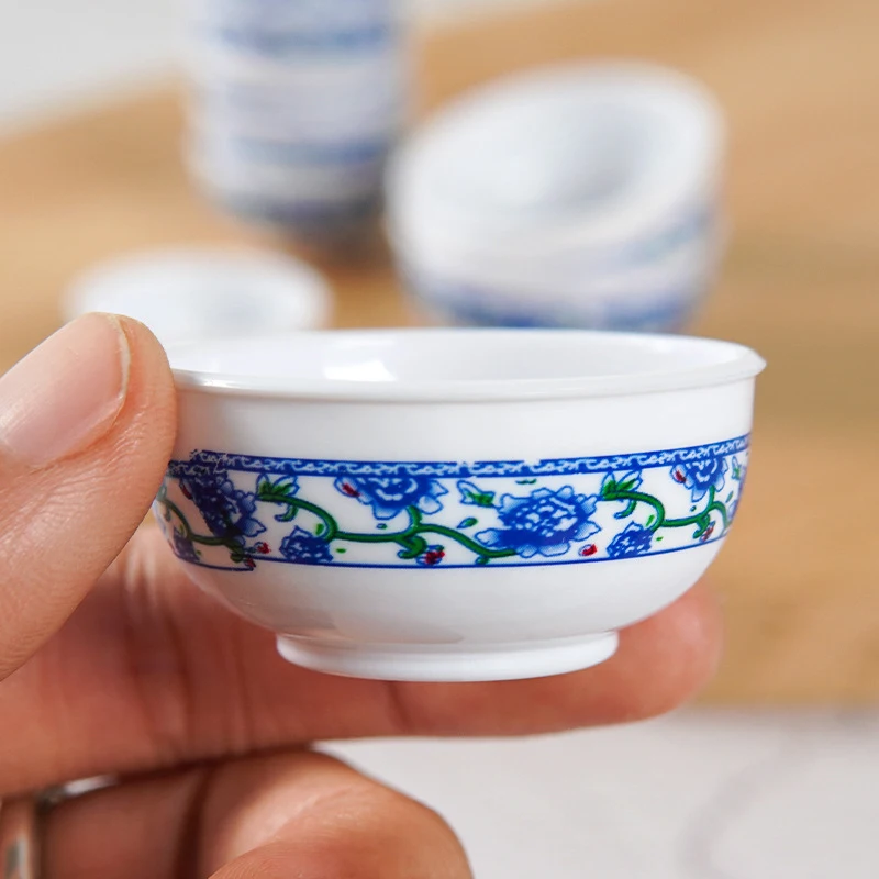 5pcs 1:12 Dollhouse Miniature Tableware Mini Simulation Blue And White Bowl Salad Bowl Dish Model Doll House Accessories