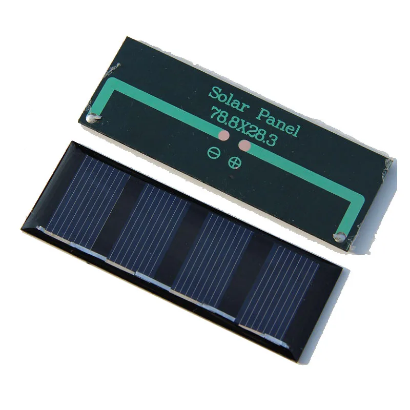 0.2W 2V 78.8*28.3MM Small Solar Panel Epoxy Polycrystalline Solar Cells DIY 1.2V 1.5V Battery LED Lights Bicycle Drone Charging