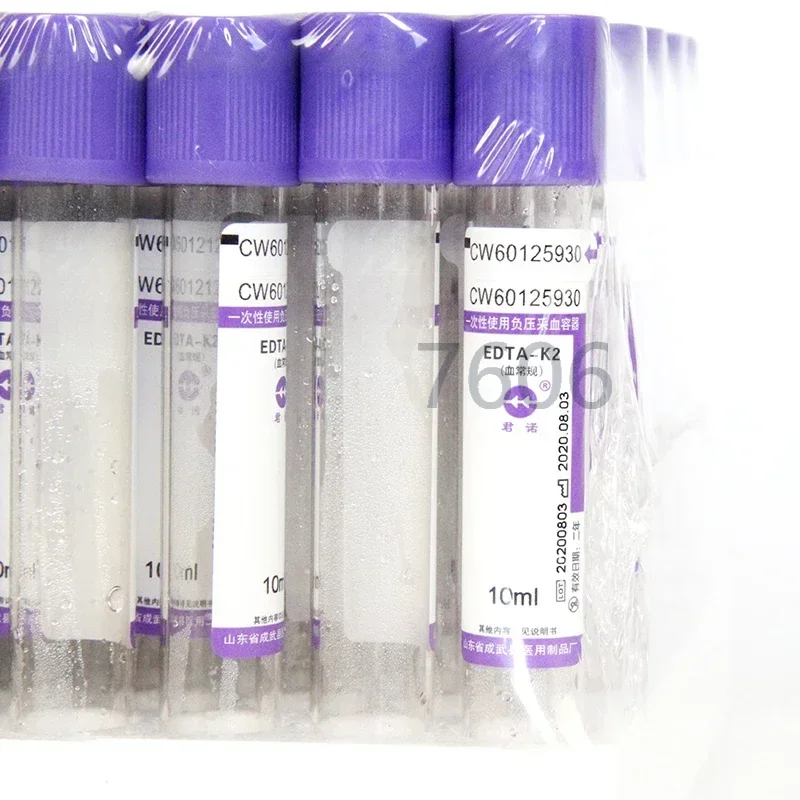 100pcs 10ml 5ml 2ml EDTA K2 Disposable Sterile Vacuum Blood Collection Tube for Laboratory and Hospital Fastshipping