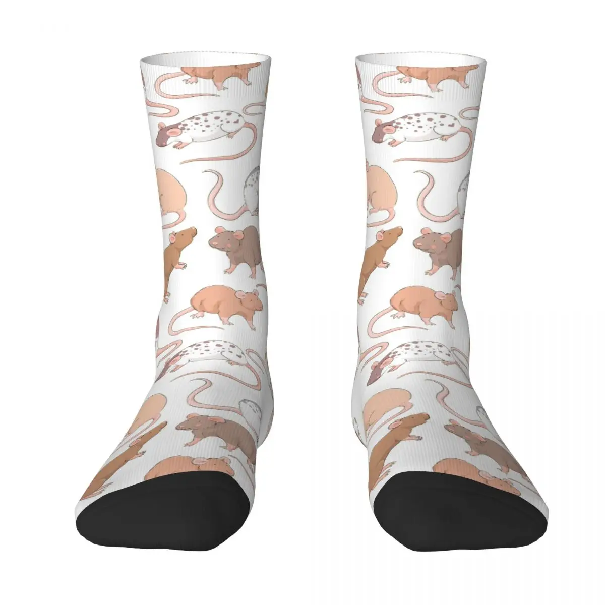 

Милые носки с рисунком крыс и крыс в стиле Харадзюку, впитывающие пот чулки, всесезонные длинные носки, аксессуары для подарка на день рождения унисекс