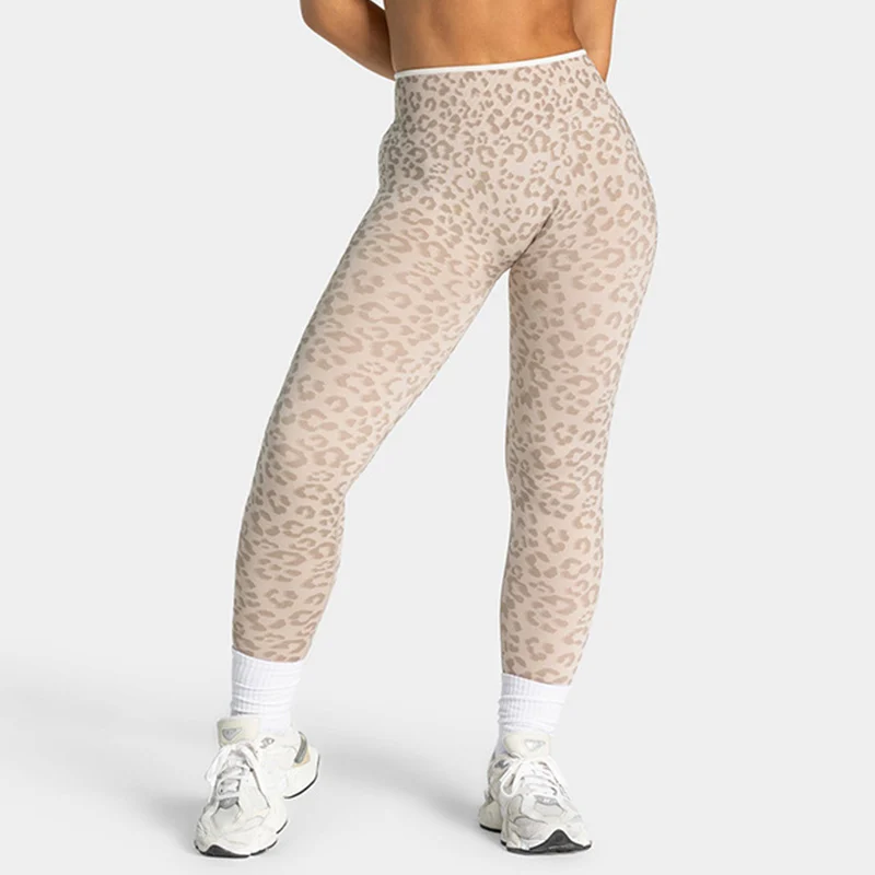 Leopard Women High Waist Peach Booty Lifting Buttery Soft High Stretch Fitness Gym Workout Running Athletic Pants Yoga Leggings