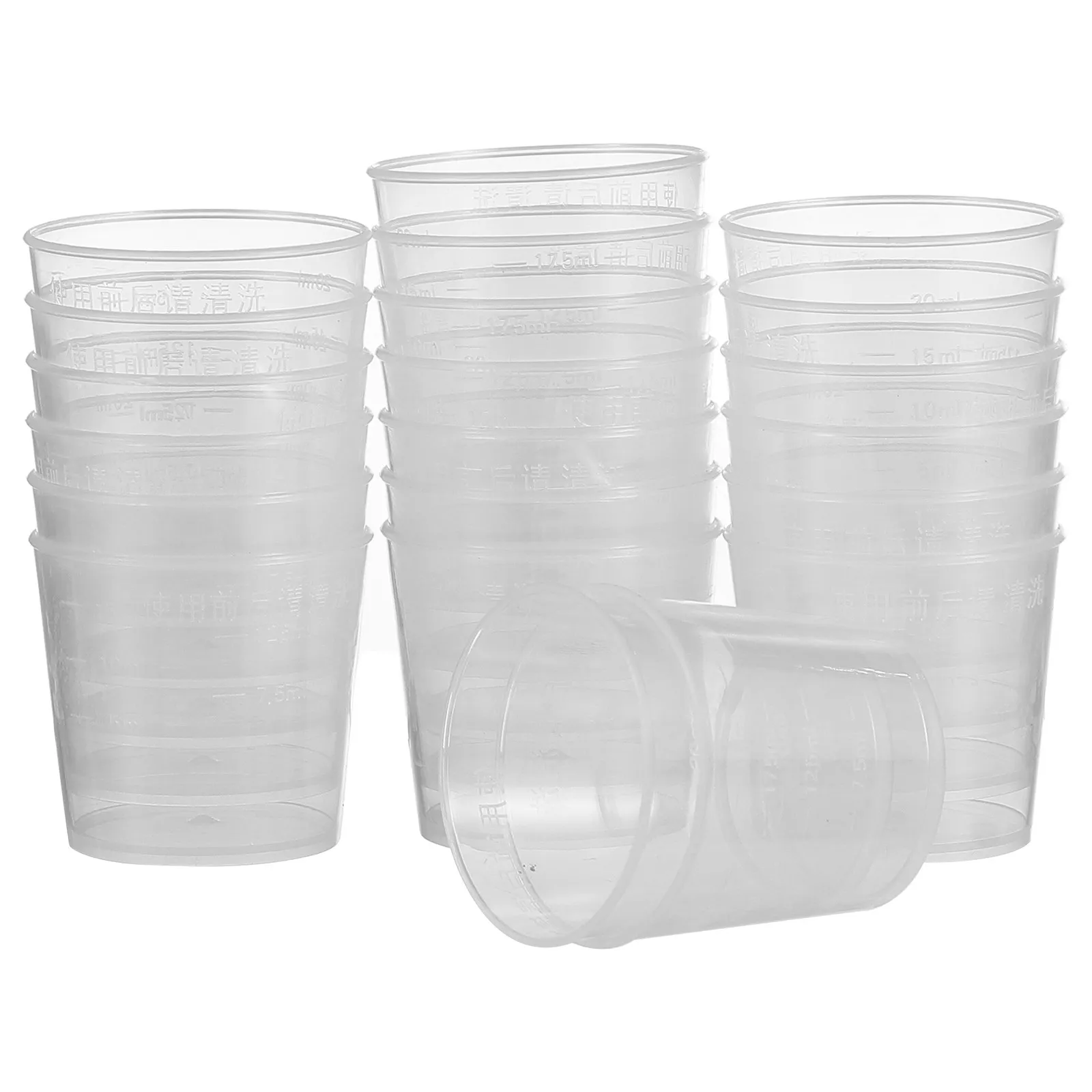20Pcs 20Ml Reptile Measuring Cup Set for Lizards Geckos Snakes Turtles Feeding Water Food Portion Control Dish Bowl Scale Marked