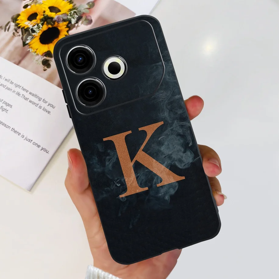 For Tecno Pova 6 Neo Case 2024 Fashion Flower Letters Soft Silicone Back Cover For Tecno Pova6 Neo Funda on Pova 6Neo Phone Case image 4