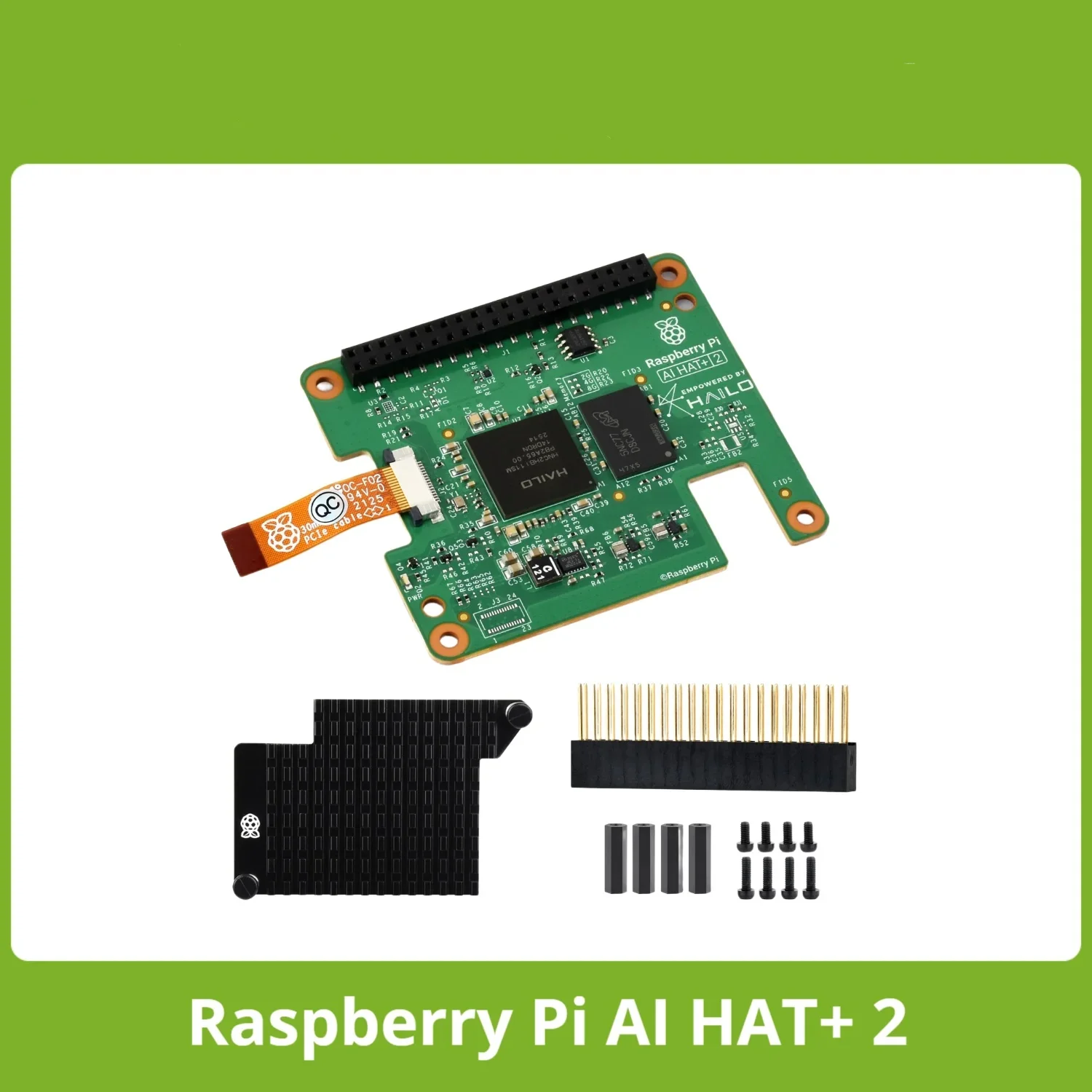 Pi AI HAT+ 2, Built-in Hailo-10H AI Accelerator , 8GB RAM, Generative AI Functionality To Raspberry Pi 5