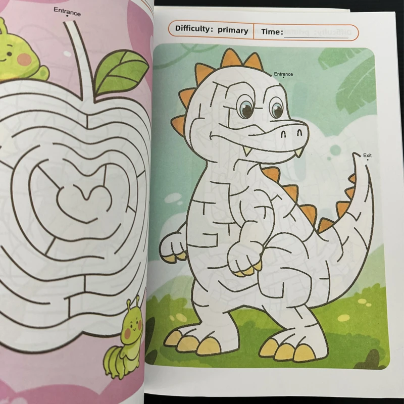 

48 Pages Maze Game Book: Enhancing Cognitive Development Attention Training Puzzle Games Colorful Pages for Children Aged 3-8