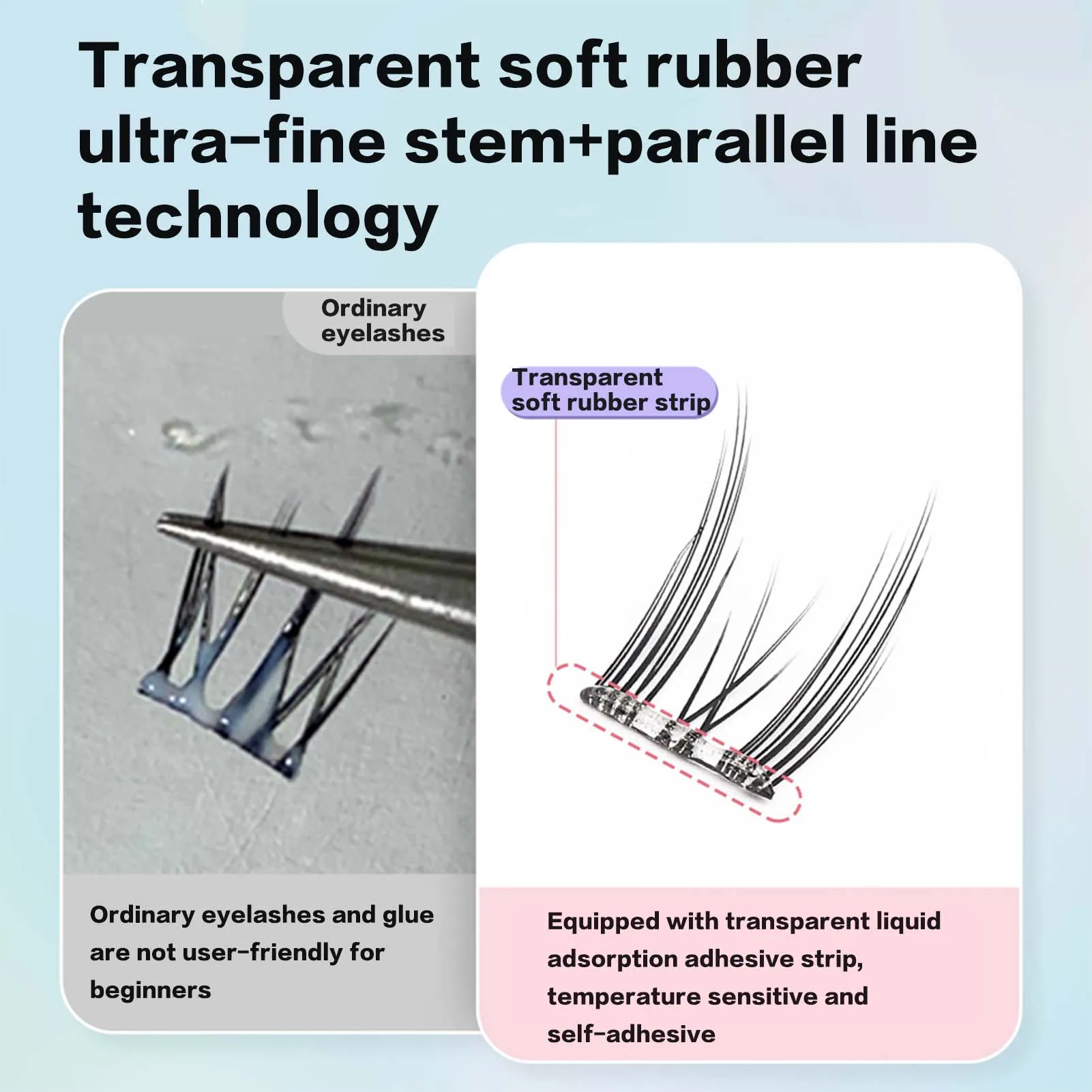 Glue-free Cute Cat Cartoon False Eyelashes Single Cluster Of Natural Reusable False Eyelashes Korean Style Novice Makeup Eyelash