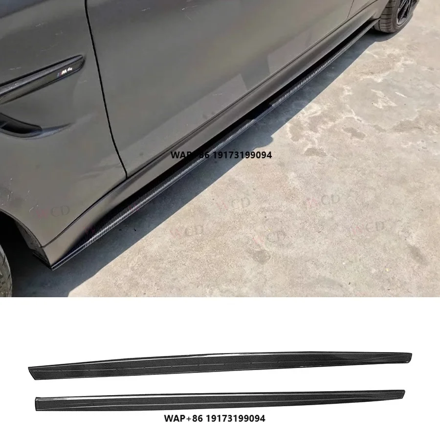 

MP Style Carbon Fiber Side Skirts for B-MW F80 F82 F83 M3 M4 2014+ Side Bumper Trim Spoiler Splitter Extensions