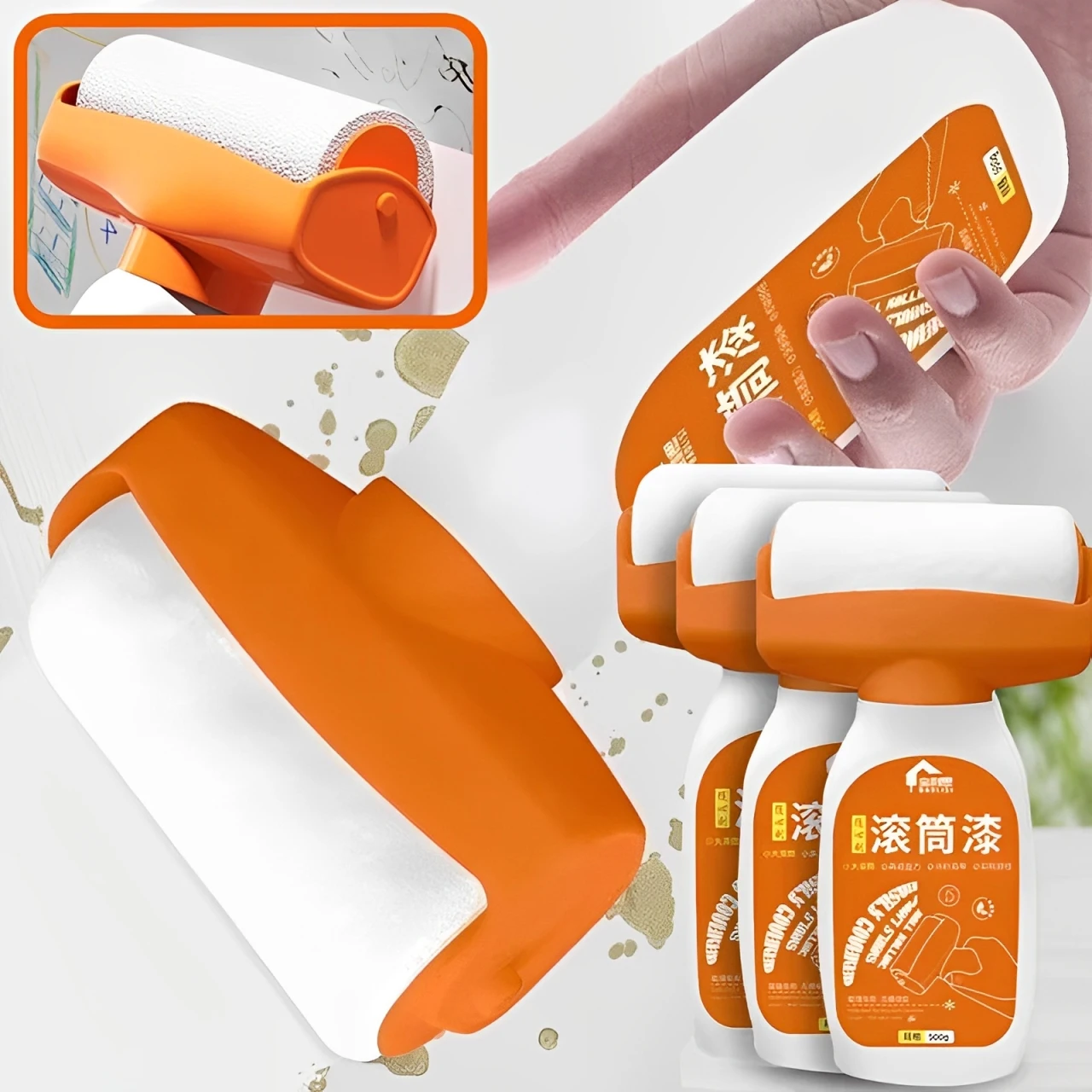 جدار إصلاح المتداول الطلاء إعادة طلاء فرشاة دوارة للطلاء جدار صافي رائحة إصلاح فرشاة دوارة للطلاء إصلاح الدهانات جدار أداة للبلاط #1