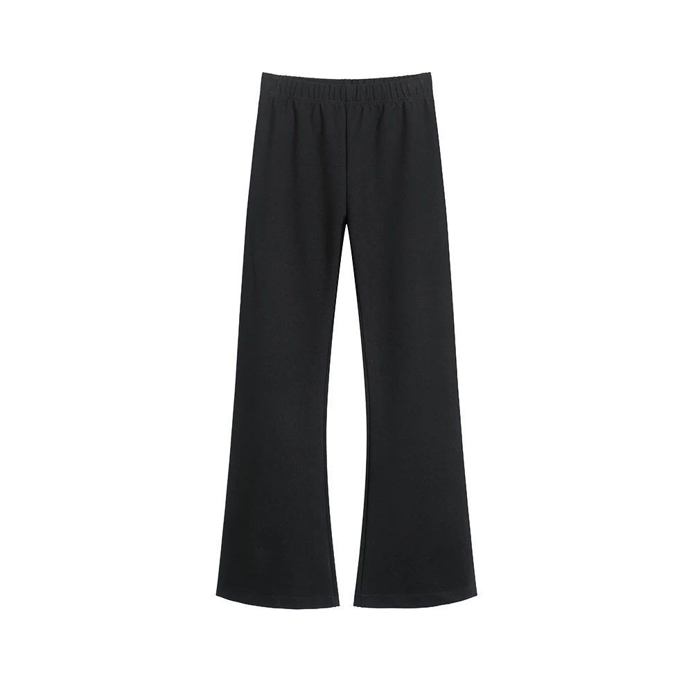 ハイウエストフレアパンツ レディース スリムロングパンツ 秋冬新作 デザインブラ 多用途 ハイライズ カジュアルパンツ