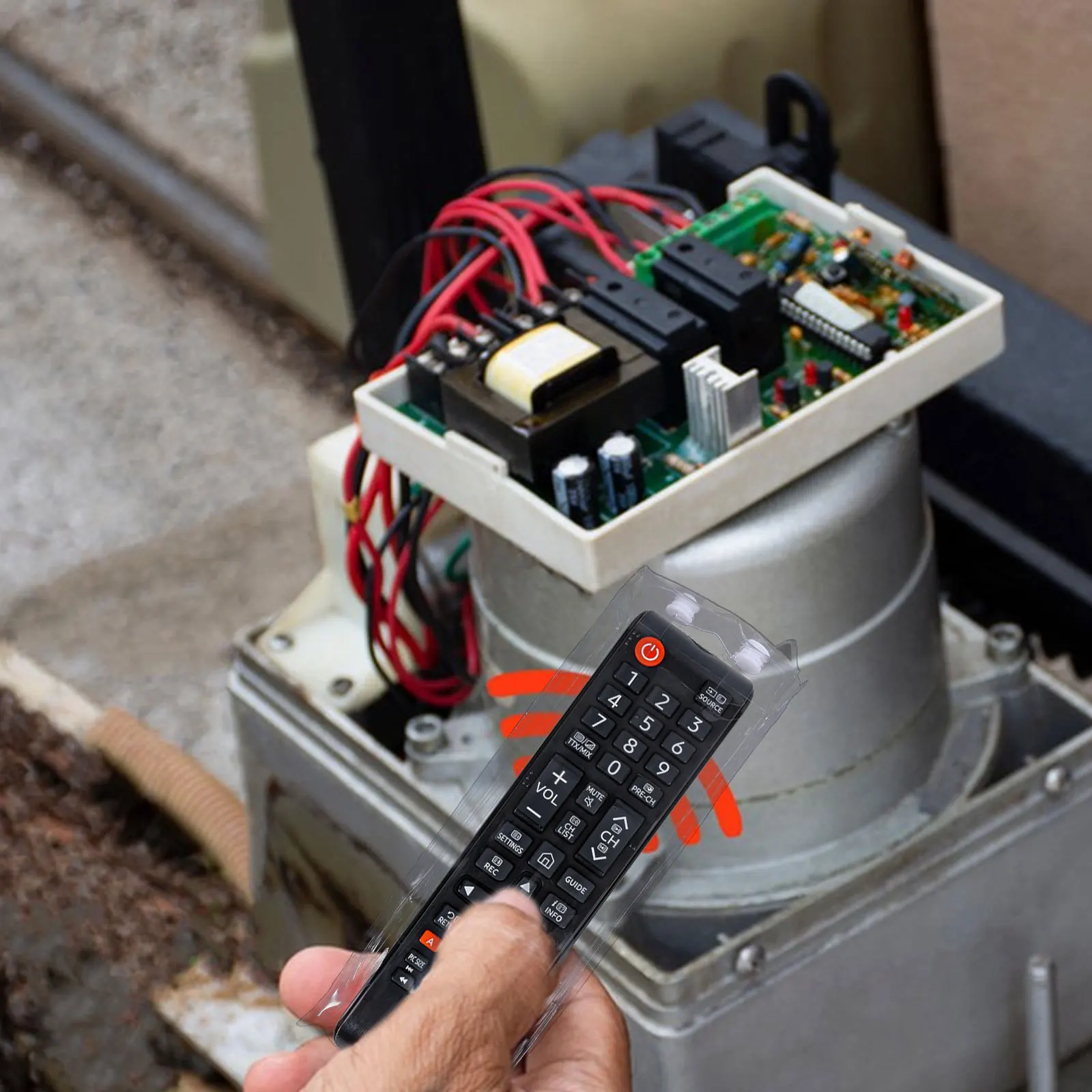 غطاء وحدة التحكم عن بعد PVC الشفاف، جهاز إرسال لاسلكي صناعي، حافظة حماية للمياه #2