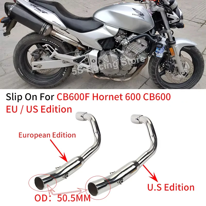 

Slip On For CB600F Hornet 600 CB600 EU US Edition Motorcycle Exhaust System Escape Muffler Tube Moto Modified Middle Link Pipe