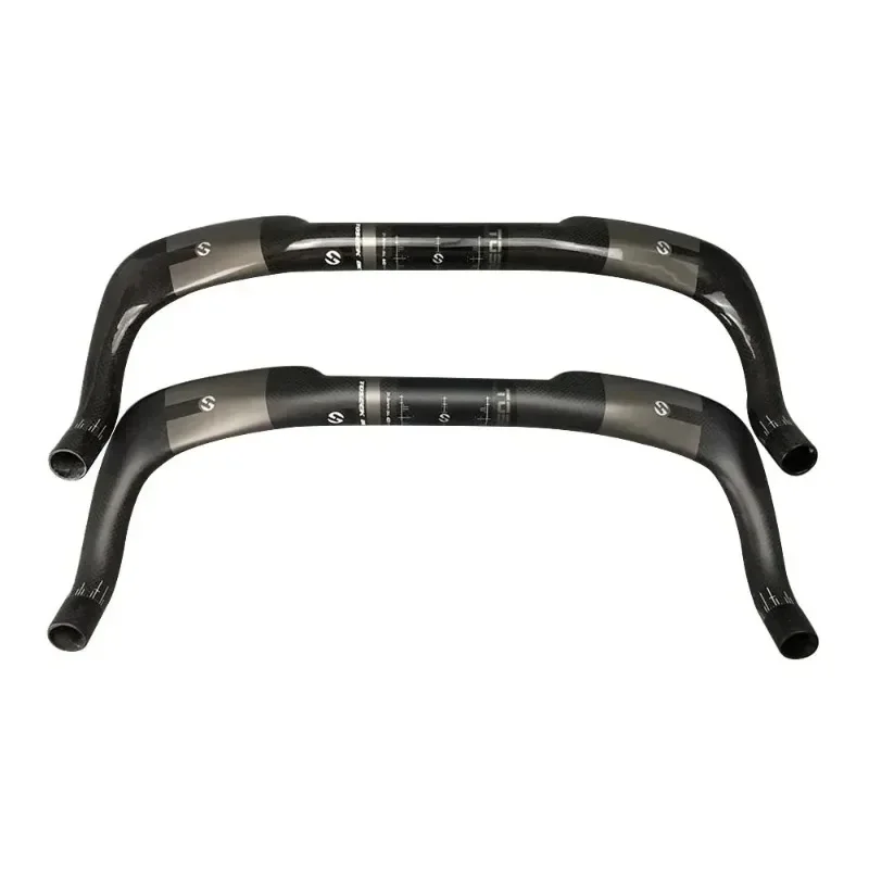 TOSEEK 400 مللي متر 420 مللي متر 440 مللي متر الطريق دراجة المقود ألياف الكربون 31.8 مللي متر دراجة المقود الترياتلون مقود الدراجة بولهورن قطرة بار #2