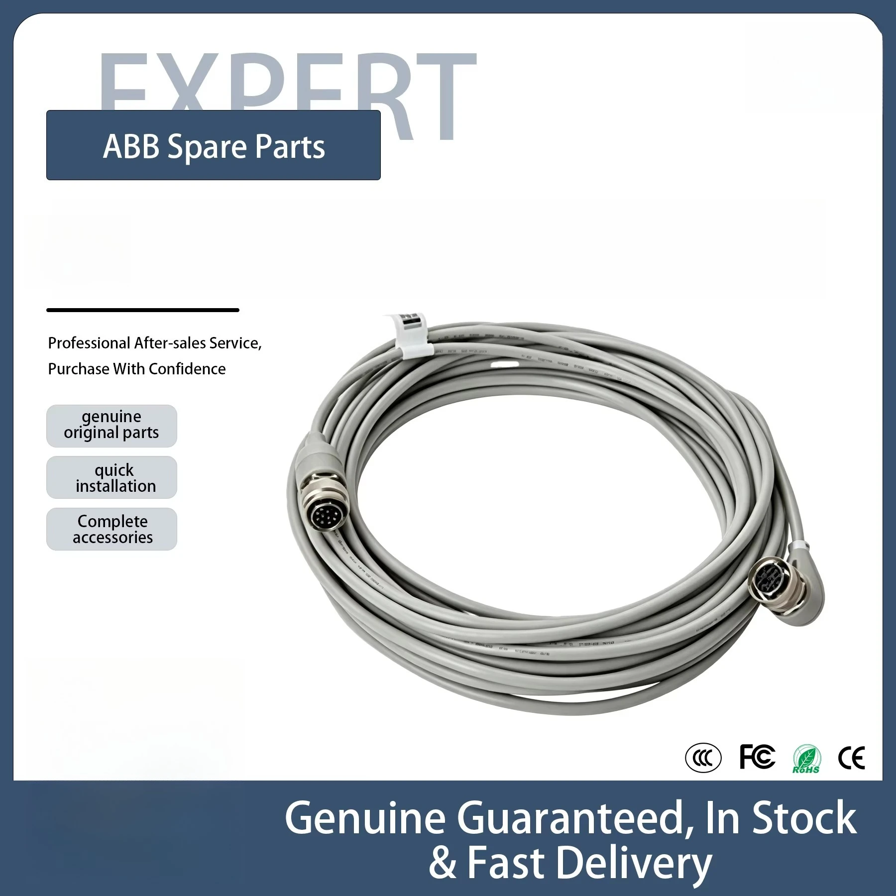 Industrial Accessories 3HAC035320-002 SMB signal Cable 3 Meters Suitable for Harsh Industrial Environments Highly Flexible Cable