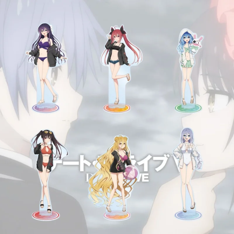 Date A Live V Anime Kurumi Tokisaki Tohka Yatogami Acrylic Stand Cute Keychain Desk Decor Fans Collect peripheral gift 15CM