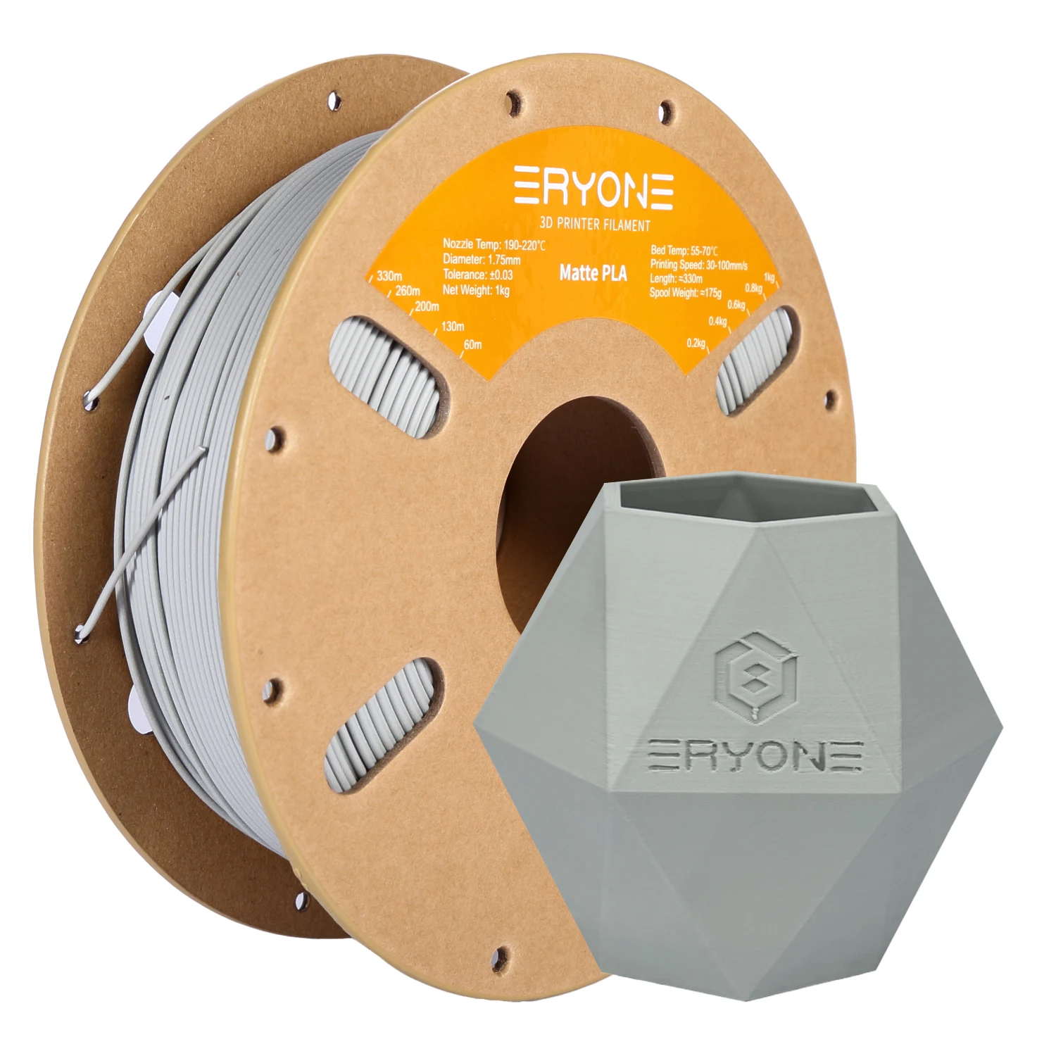 ERYONE 1/3/5/10KG Matte PLA Premium Filament 1,75mm 3D Print, Veelkleurig Beschikbaar, grote verkoop matte pla filament, 1KG/Spool