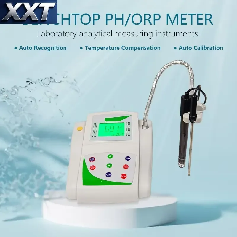 XXT Professional Desktop PH Meter High Sensitivity Fast Reading 0.01pH Resolution with Data Output Function for Food Safety