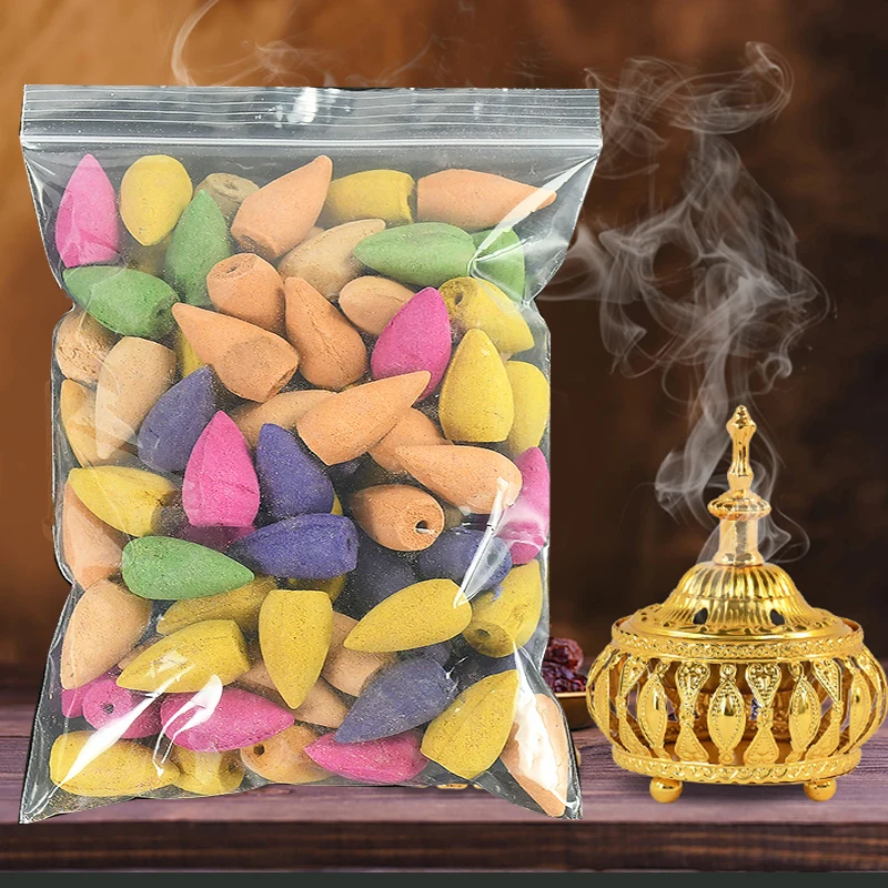 

60pcs/ Pack Natural Incense Cones Fragrant Tower Torn Spices Cones Indian Choose Fragrance Top Quality Incense Pagoda Incense