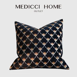 Medicci Home Moroccan Night Outdoor Throw Pillow Case Arcturus Quatrefoil Geometry Embroidered Cushion Case For Villa Hotel Casa