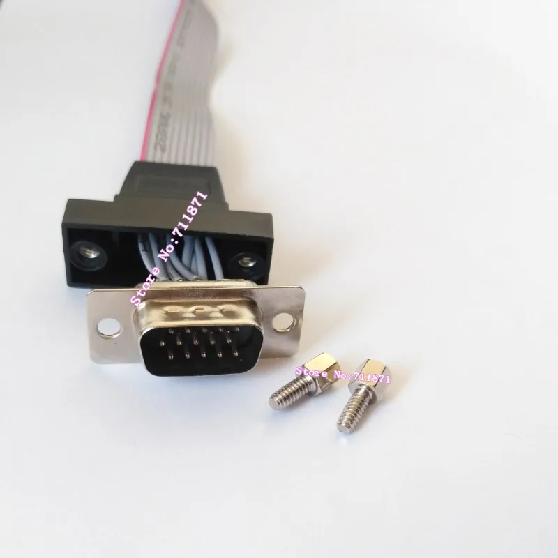 10Pin D-Sub สาย 2*5 10P DIY Custom สาย VGA 2.54 Pitch 10Pin to 15Pin DB15 VGA D-sub สาย 10P VGA สายไฟ