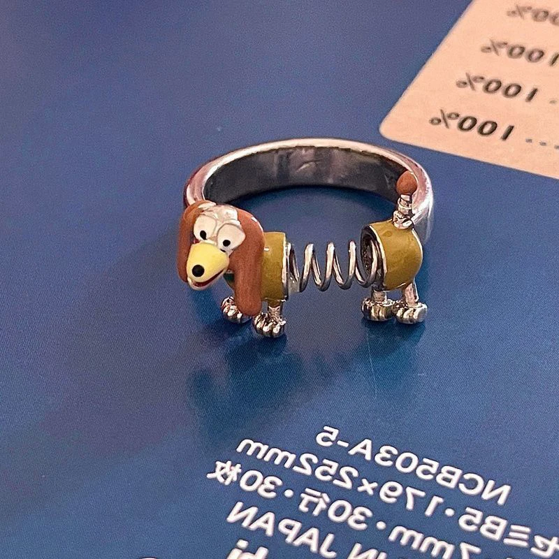 Cartoon Cute Fun Spring Puppy Ring For Women Men Wedding Jewelry Party Accessries Gift