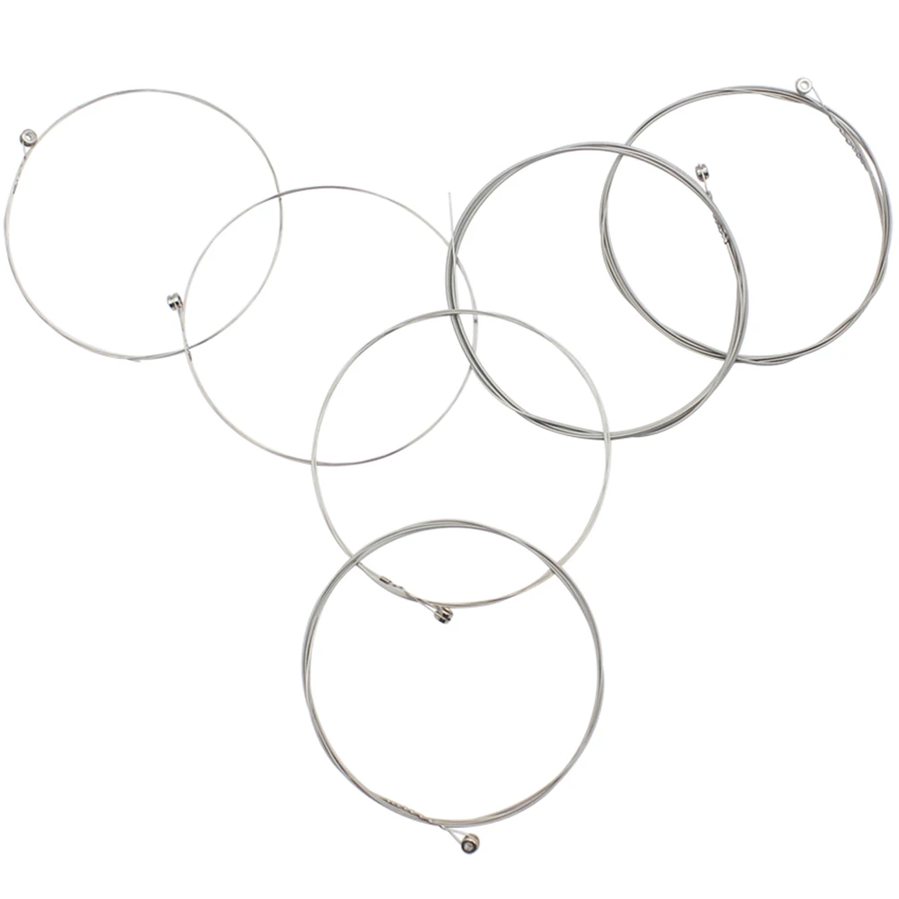 

6Pcs Stainless Steel Electric Guitar Strings Nickel Alloy Coated Clear Strong Powerful Sound Practical