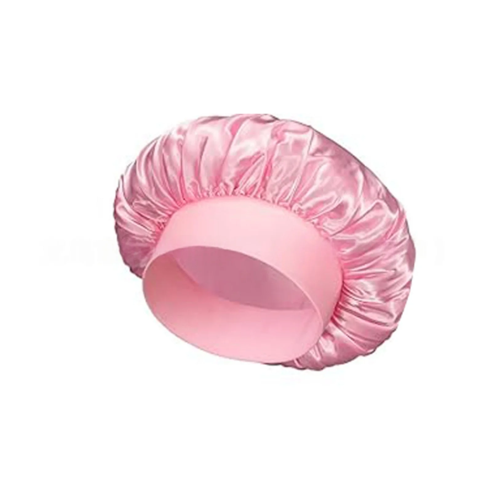 1PC Elastic Wide - Band Satin Bonnet, Women's Hair Care Cap, Multiple Color Options, Perfect for Bathing & Sleeping image 4